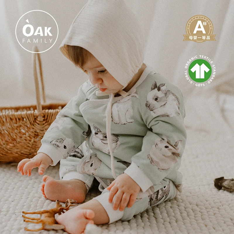 OAK family夹棉连体衣婴儿棉服防寒冬装新生儿保暖衣棉服
