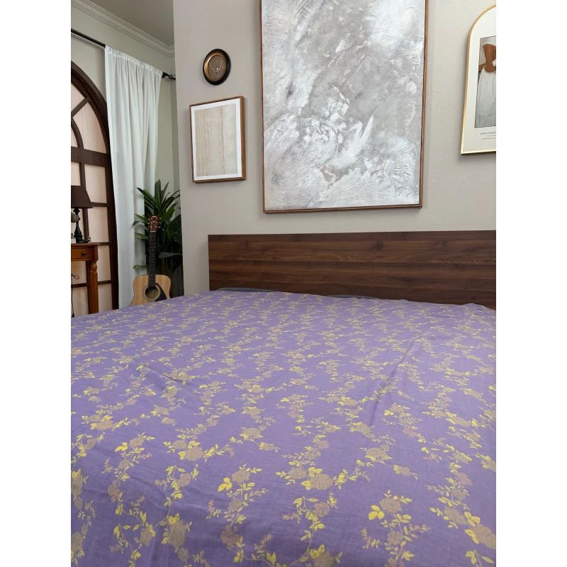 【花环紫】纯棉双层纱床单（240*250cm）