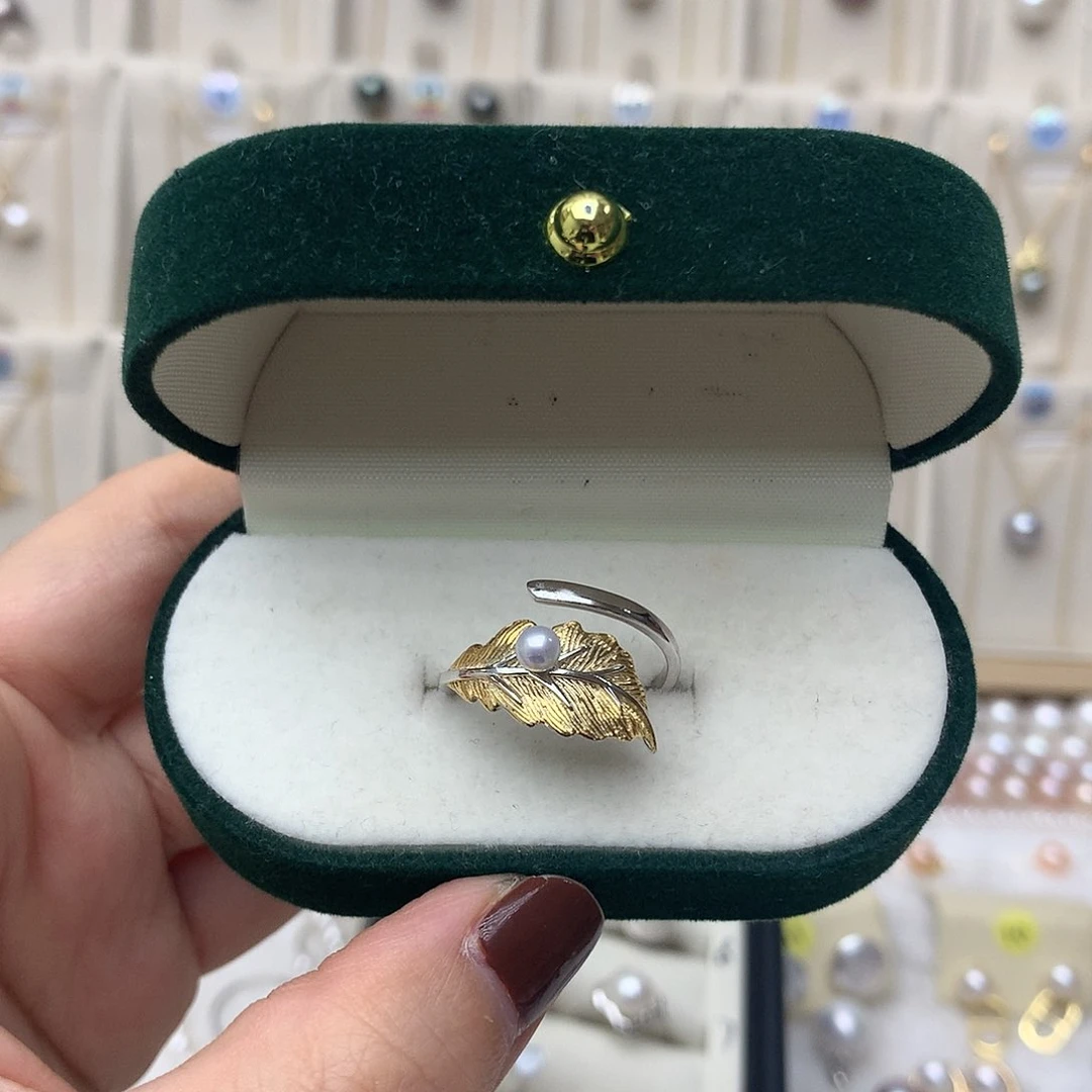 淡水珍珠戒指银S925镶嵌