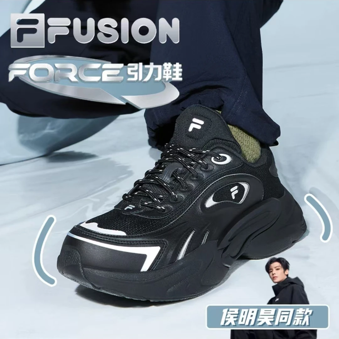 FILA 引力鞋情侣款跑步休闲男士低帮透气老爹鞋T12WM441113F