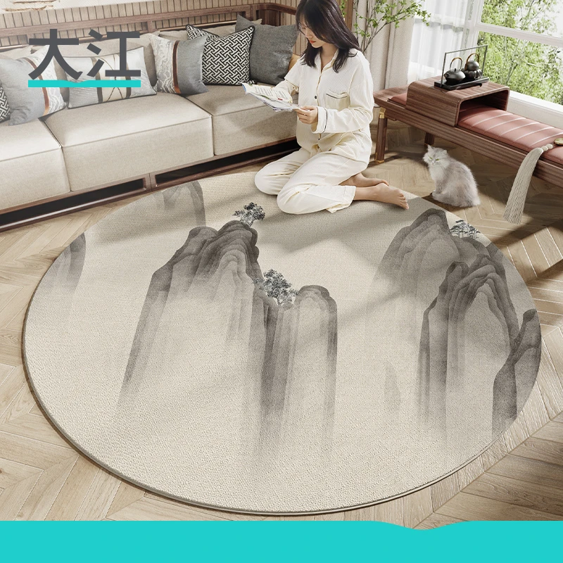 大江客厅地毯茶几垫床边毯家用高端卧室爆款轻奢毯子沙发圆形地垫