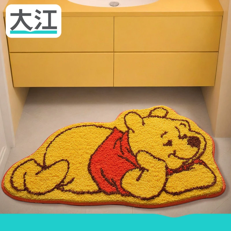 大江迪士尼联名浴室吸水垫厕所门口防滑垫卫生间洗手间毛绒脚垫子