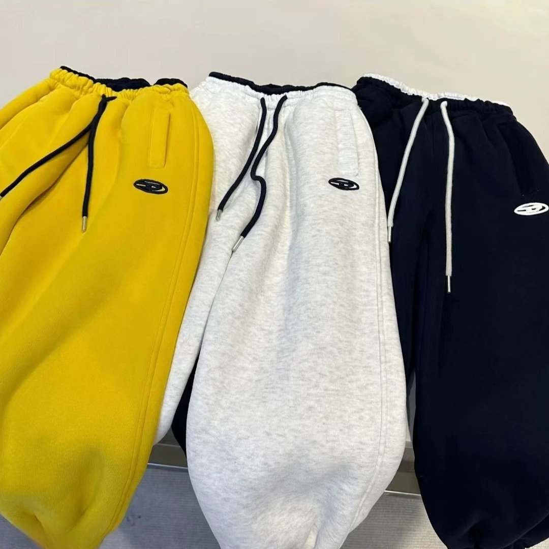 【巨厚羔羔绒】儿童裤子一体绒运动裤秋冬2024新款男女童冬季卫裤潮