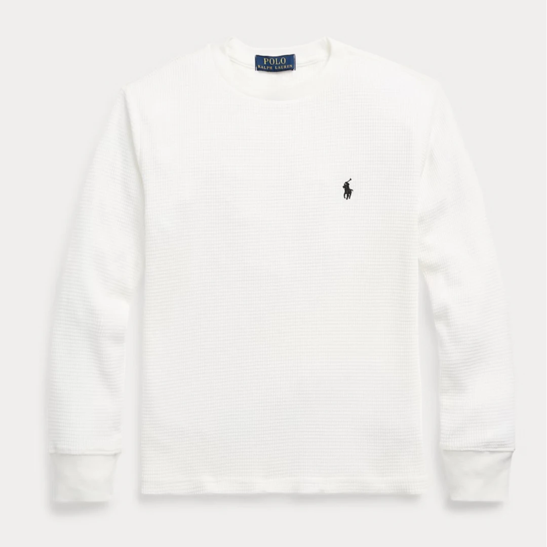 Ralph Lauren/拉夫劳伦华夫格纯色圆领小马刺绣长袖卫衣NRHKA1024