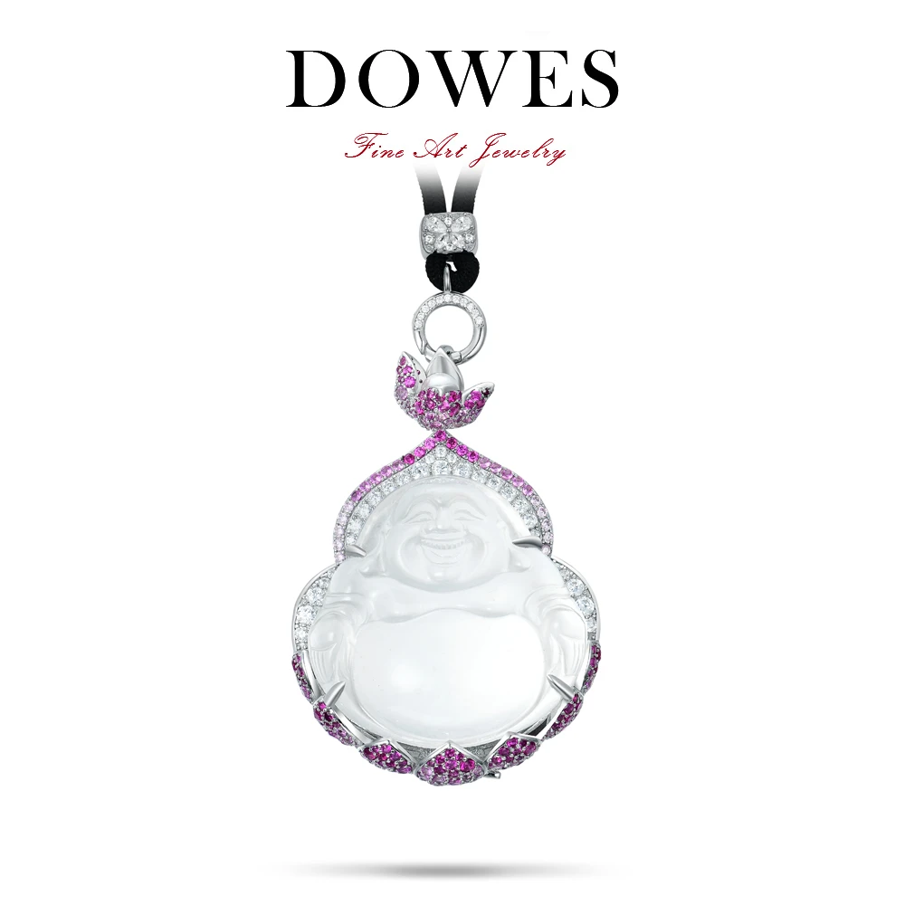 DOWES天然石英质玉新中式国风冰大佛公镶嵌轻奢