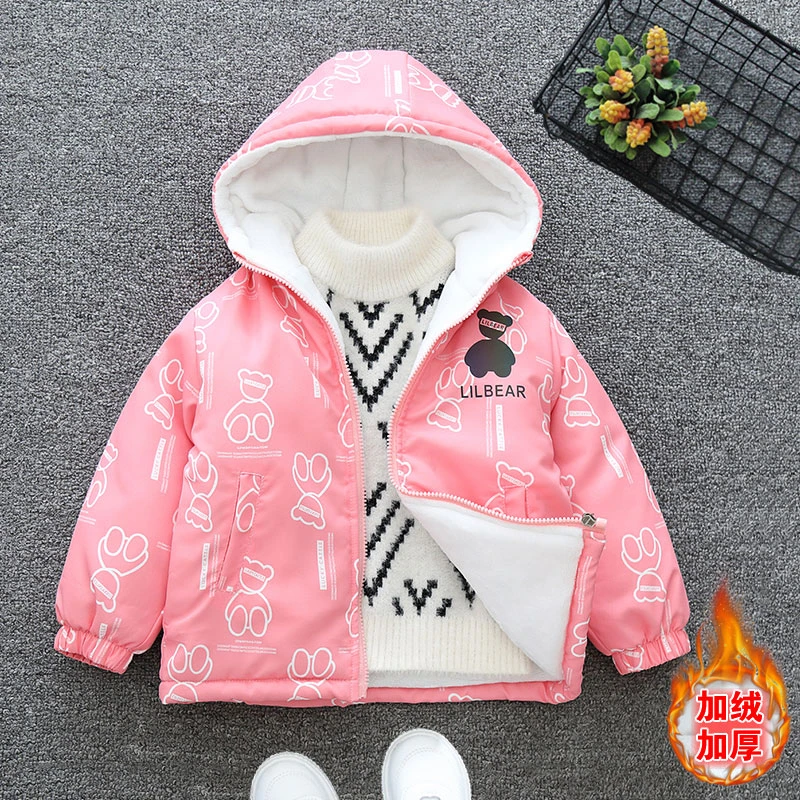 儿童外套洋气宝宝小童春秋装韩版卡通春秋款加绒加厚秋季春季时尚