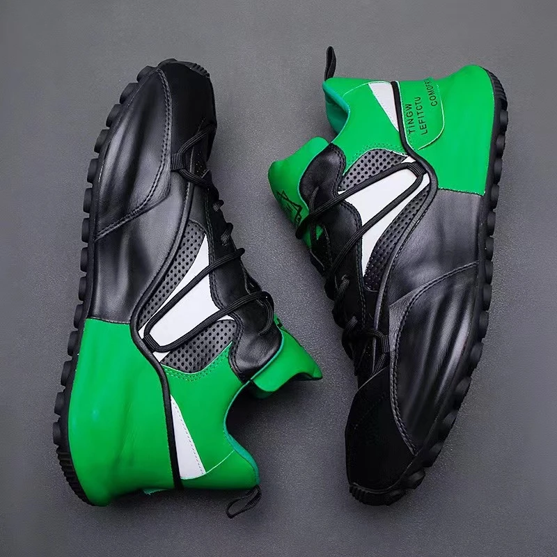 【头层牛皮】高档真皮包底男鞋英伦老爹时尚厚底鞋百搭冬季休闲皮鞋