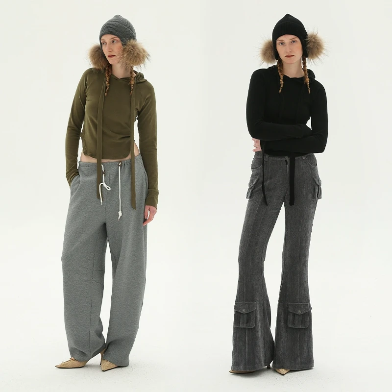 Gemini 买手店 1cothen 修身短款连帽长袖卫衣小众高级感显瘦百搭