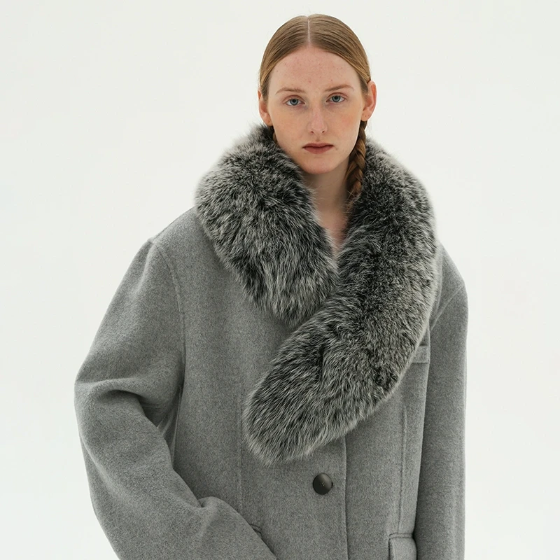 Gemini 买手店 1cothen 毛毛保暖围脖女围巾小众高级感