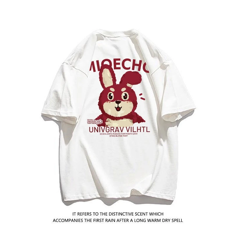 【100%纯棉】男女童短袖夏季纯棉2023新款中大童宽松炸街圆领上衣