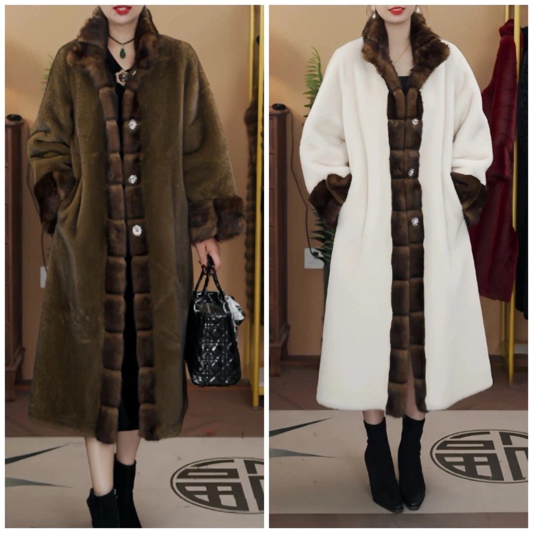 女生冬季外套高级外套短二小龙猫设计时尚保暖轻奢长大衣女款设计