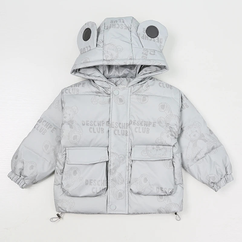 品牌童装连帽羽绒服男童女童加厚加绒外套秋冬款儿童上衣XBR27577