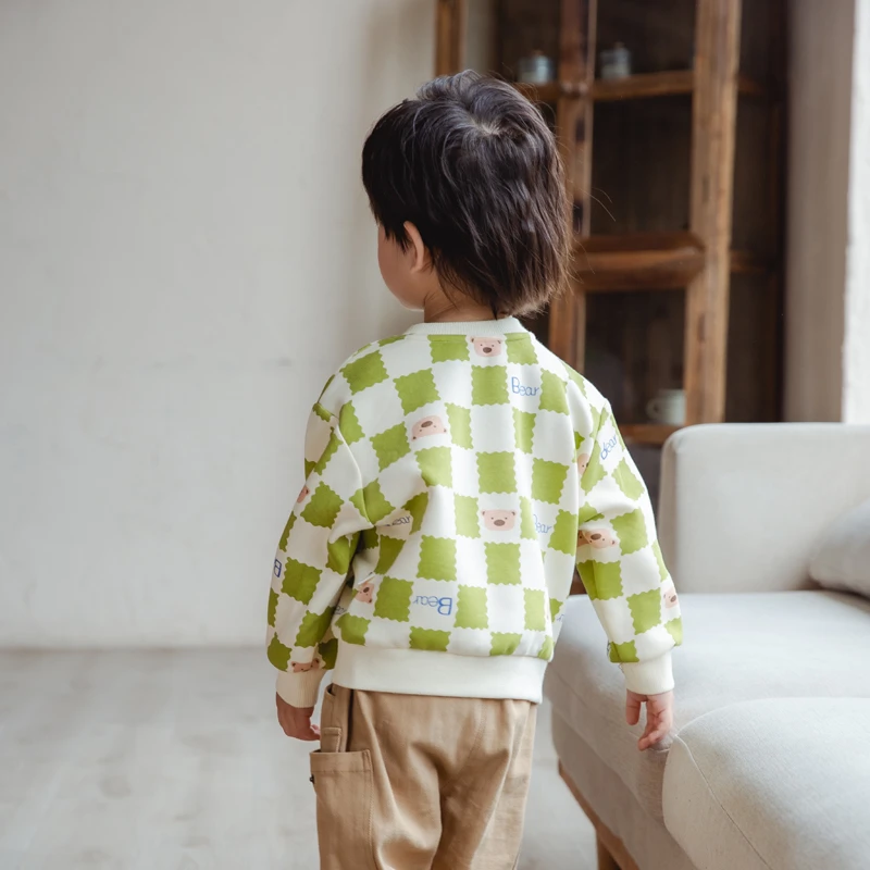 品牌男童秋装卫衣2024新款帅气春秋满印卡通上衣打底衫XBE45874