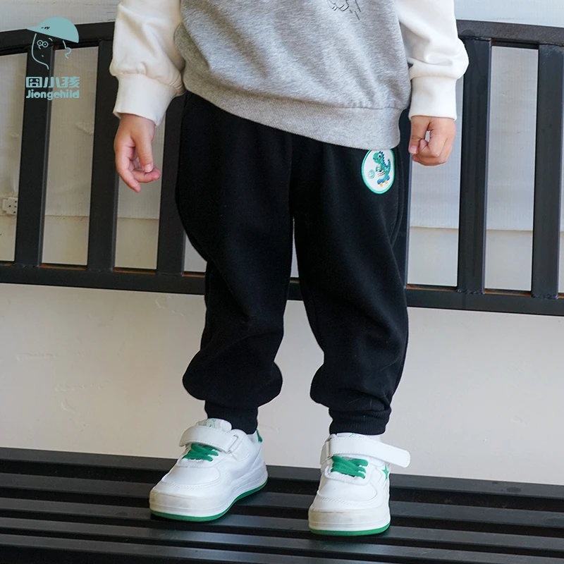 品牌童装男童裤子春秋季新款宝宝休闲针织长裤儿童XBK35436