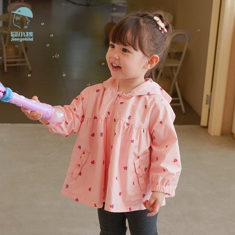 品牌韩系女童外套春秋新款韩版印花儿童百搭中小童XGW35051