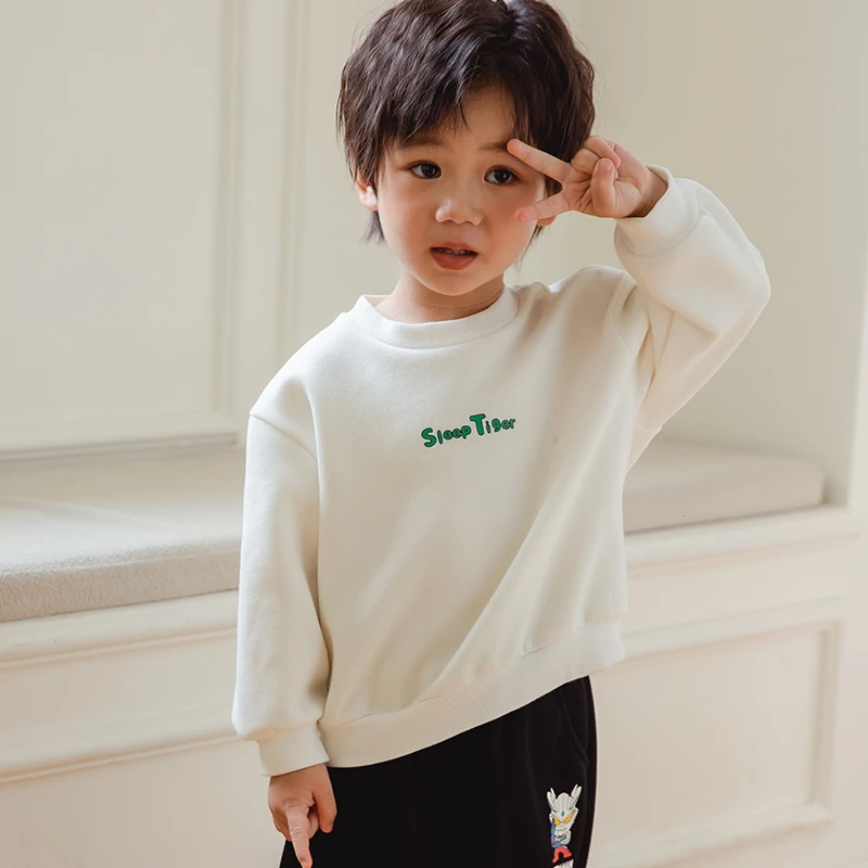 品牌男童卫衣春秋款套头洋气秋款长袖洋气百搭上衣XBE45955