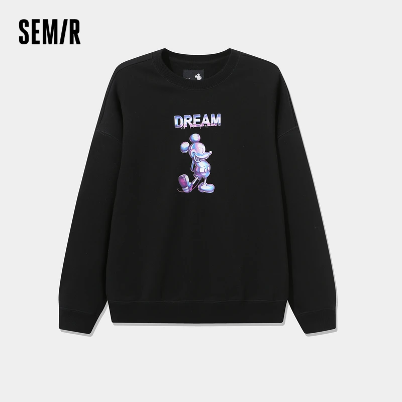 门店发货森马米奇大学生卫衣女加绒潮酷冬款宽松衣服100721116084