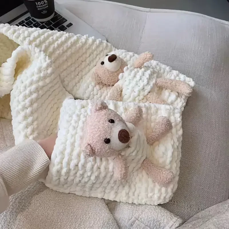 冬DIY手工围巾 口袋熊熊毛线编织神器材料包创意情侣闺蜜朋友礼物