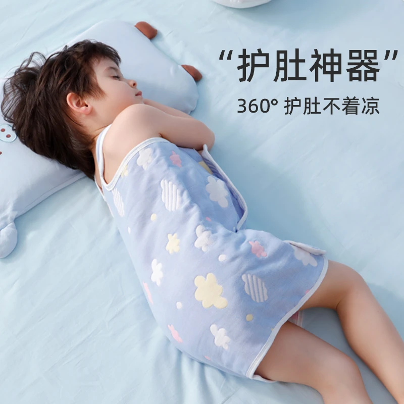 宝宝肚围夏季睡袋睡觉护肚子防着凉神器儿童防踢被婴儿纱肚脐肚兜