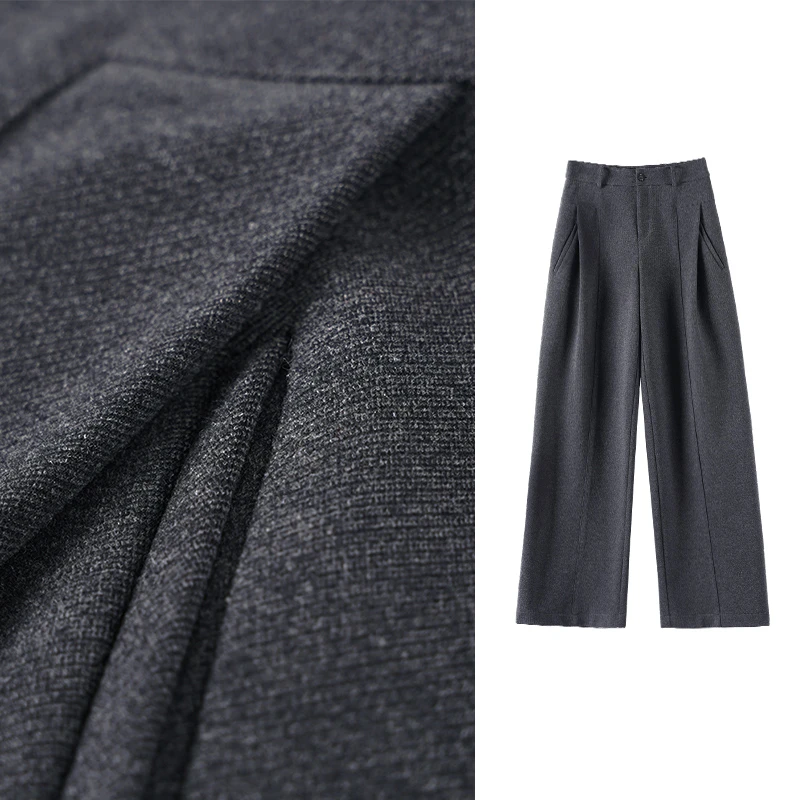 早春/2025新春阔腿裤~遮肉显瘦休闲裤宽松女裤子2719