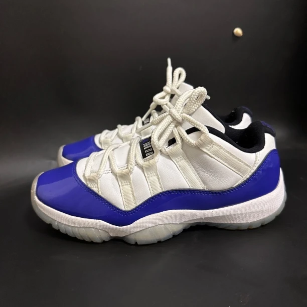二手/37.5码Nike aj11海军蓝白蓝 低帮复古篮球鞋