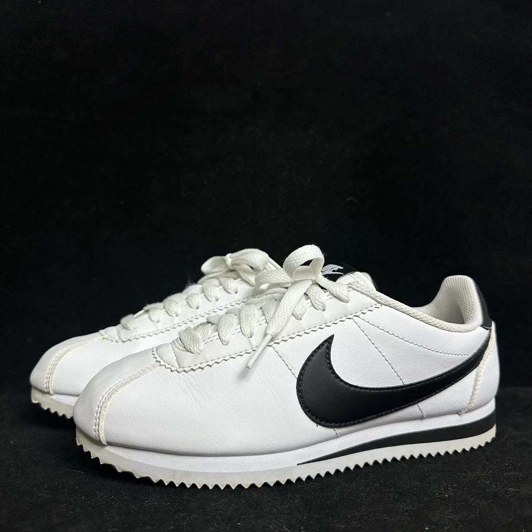 98新/ 37.5码/ Nike 阿甘鞋 白黑 低帮 跑步鞋 假一罚四