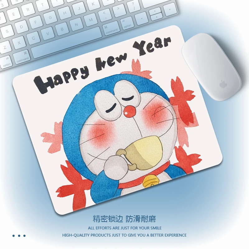 哆啦A梦ins小号鼠标垫蓝胖子办公桌垫可爱叮当猫笔记本电脑键盘垫