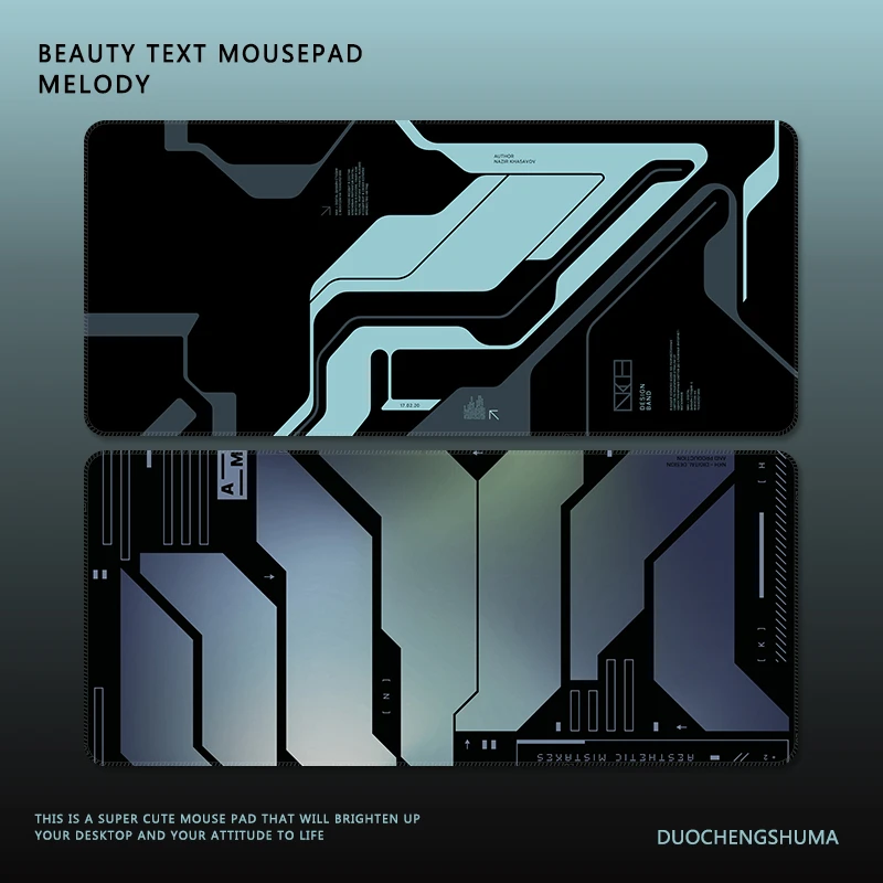 极简风赛博高达鼠标垫高级感纹理超大号色彩电竞纯色键盘书桌垫子