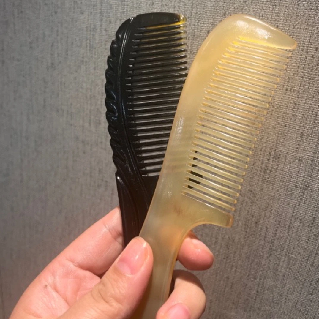 【直播间一物一拍】精品牛羊角家用便携正宗发梳女士牛角梳防静电