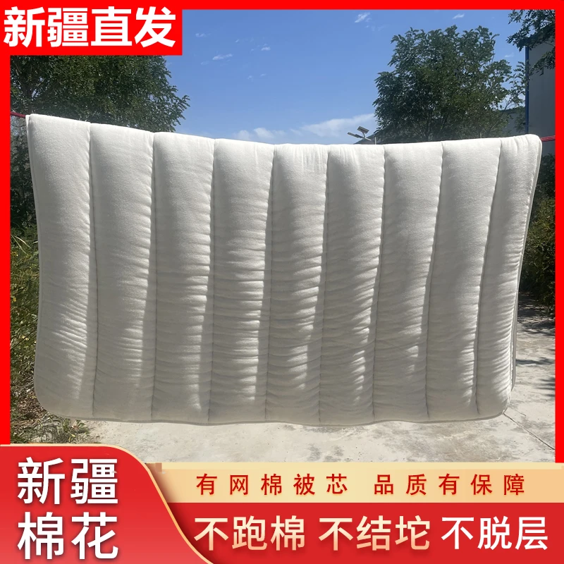 新疆直发新疆棉花被子手工纯棉被芯棉絮棉胎加厚单人床垫被褥子