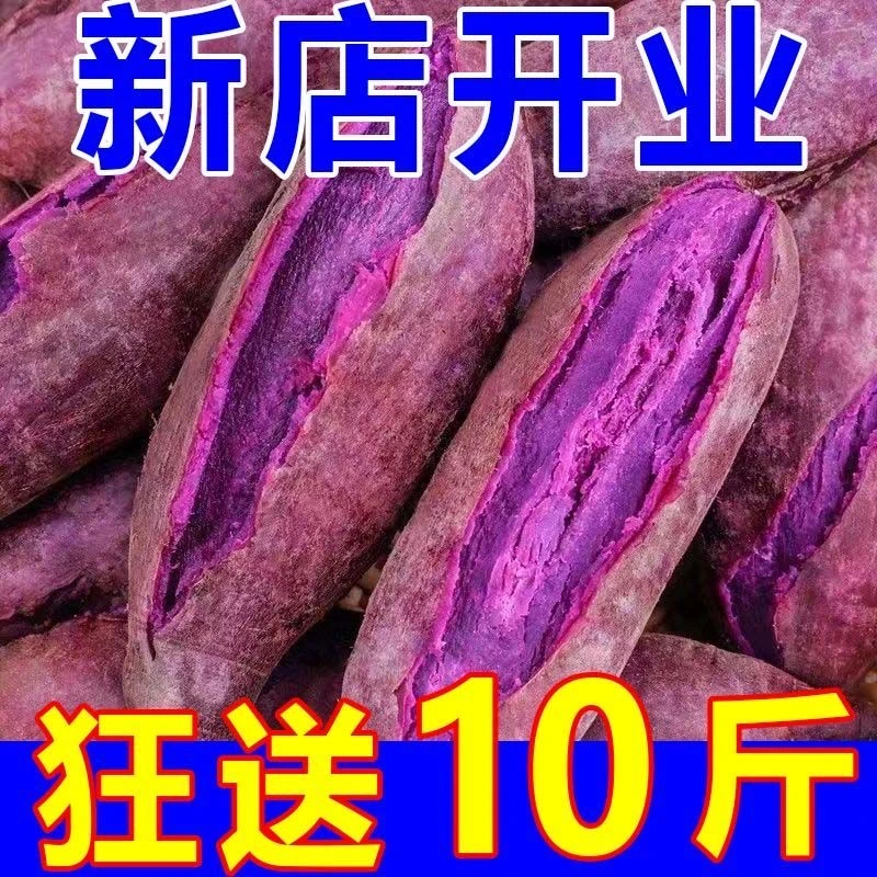 【半价抢】新鲜紫罗兰紫薯1/10斤现挖紫心蜜薯地瓜番薯蜜薯烟薯蔬菜