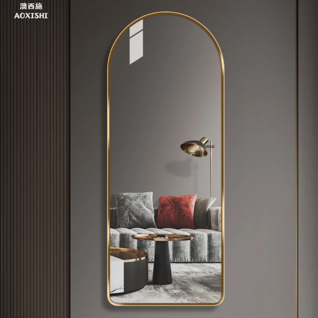 澳西施女生卧室试衣镜家用挂墙穿衣镜玄关落地镜壁挂式全身镜子