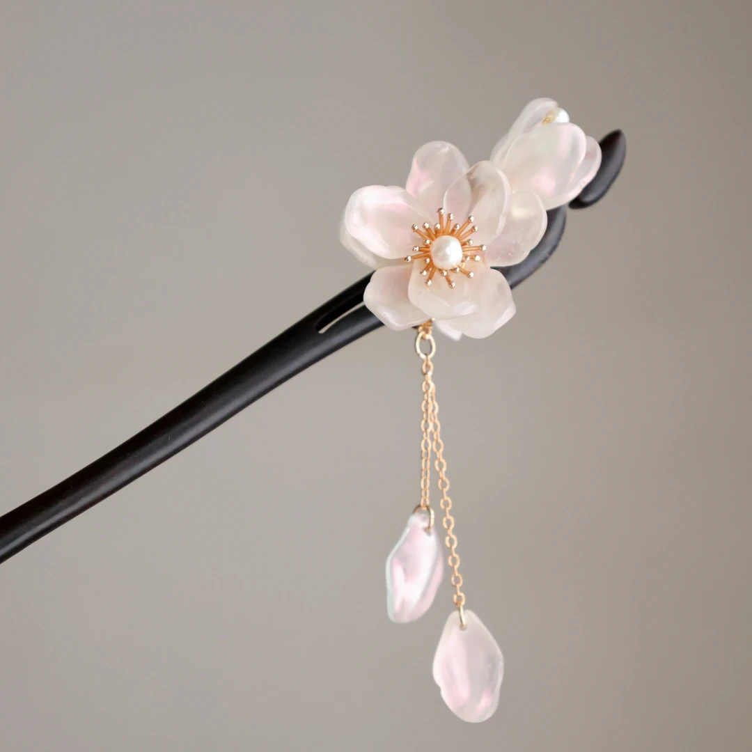 【浮生】旗袍古风步摇超仙古典九歌木发簪