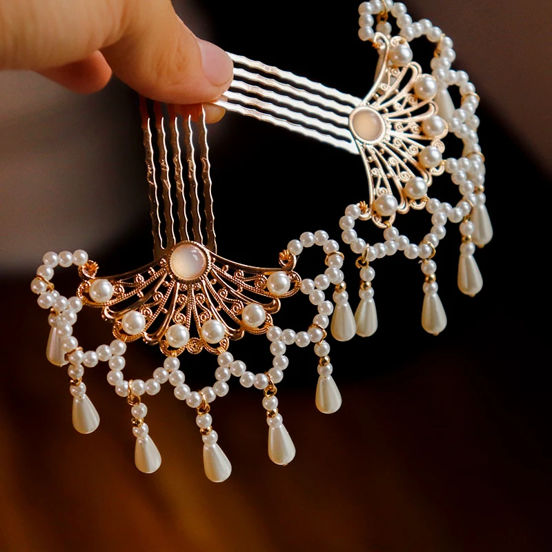 古风仙气发簪复古汉服头饰唐风明制流苏发钗配饰