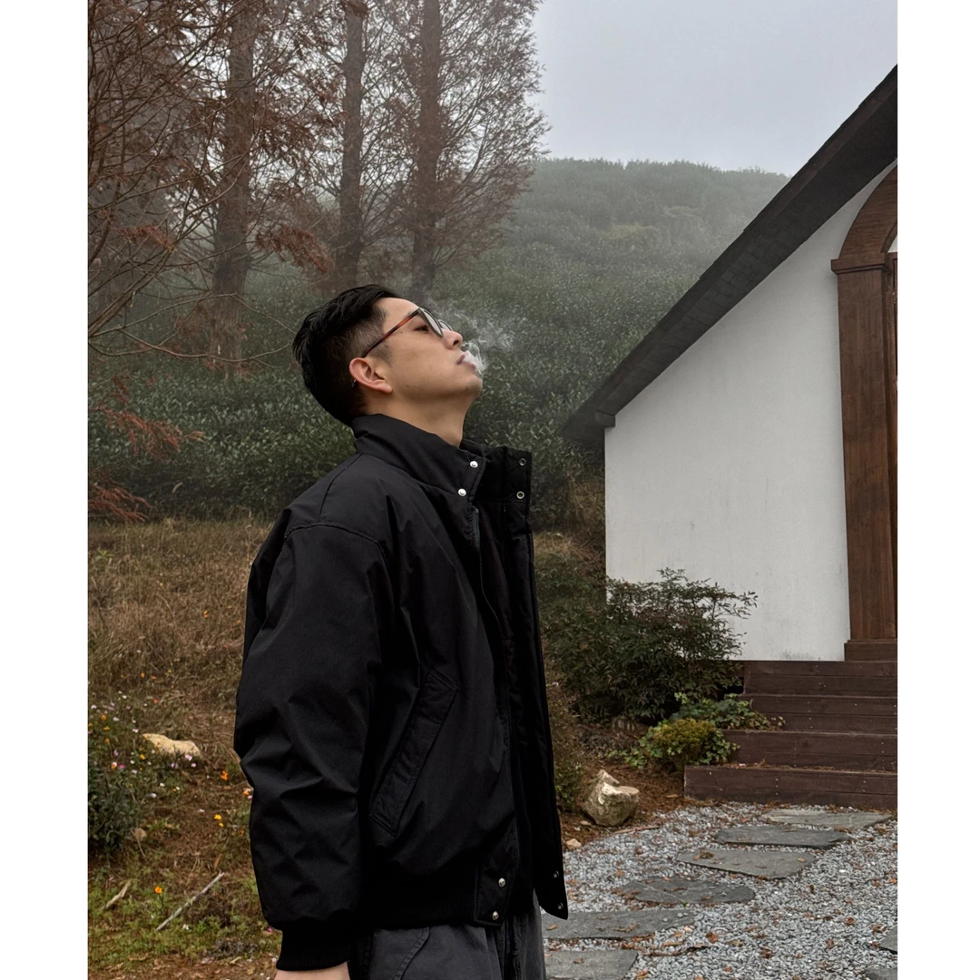 GP2 冬季新国标90白鸭绒外套男女防盗口袋三防立领哈灵顿羽绒服