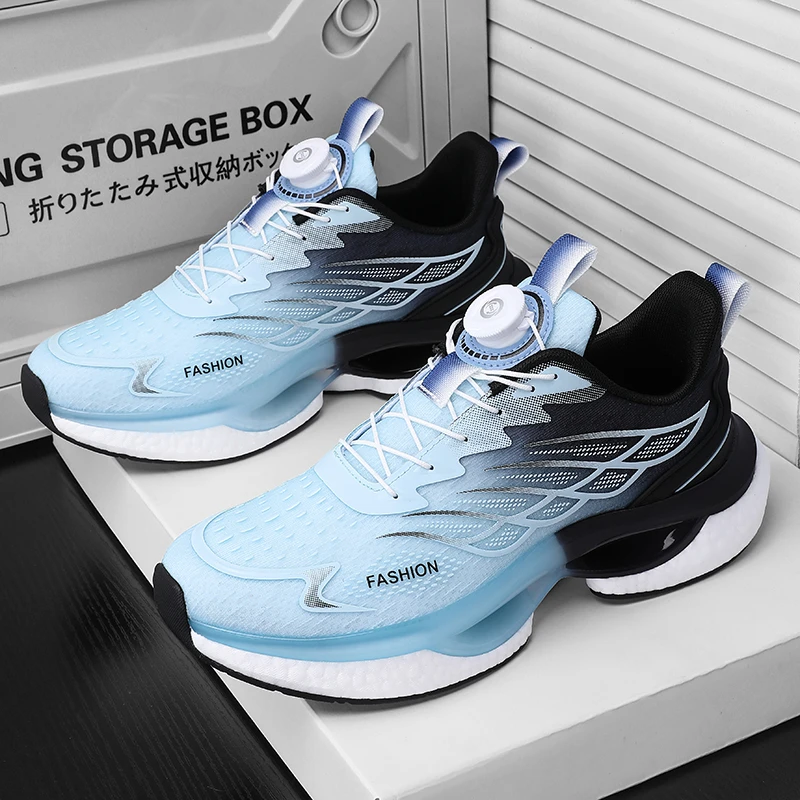 【小扬哥推荐】秋季新款男鞋高档旋转纽扣运动鞋男女可穿百搭透气跑