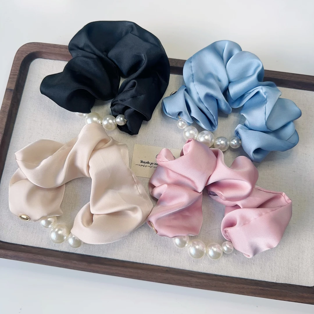 韩国东大门饰品发饰发圈大肠发圈珠光宝气发圈