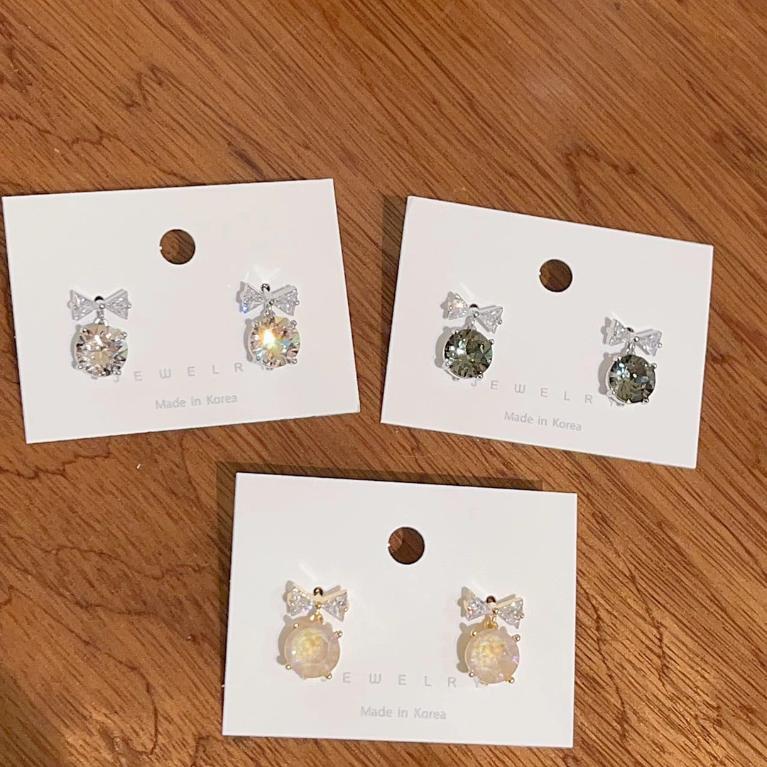 非金属仿水晶耳饰 韩国东大门饰品耳饰大钻轻奢气质可爱简约精致