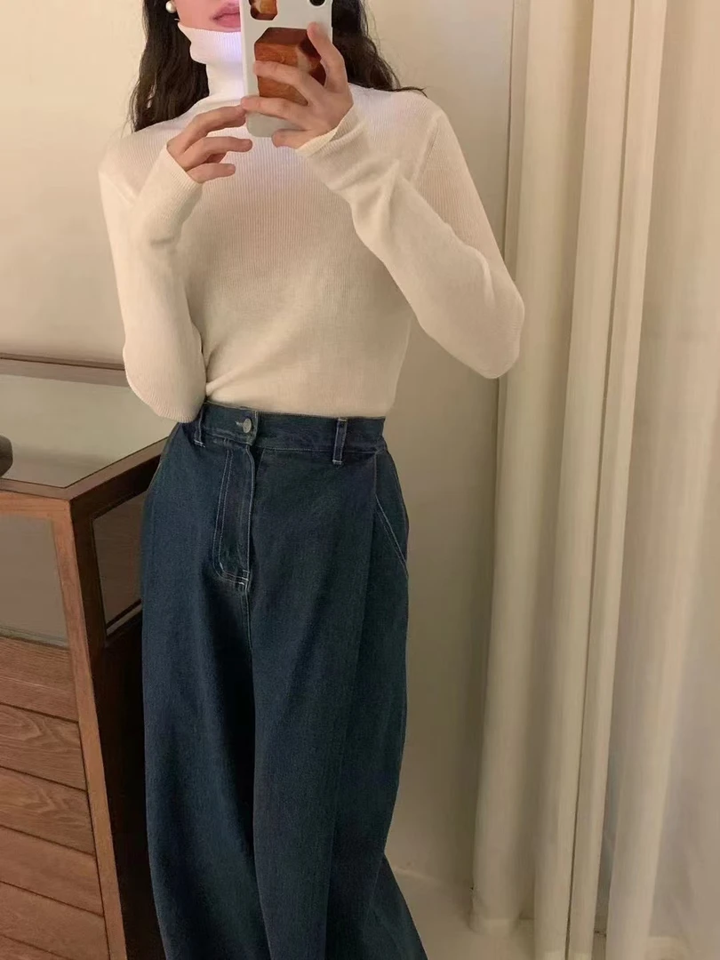 高领百搭基础打底上衣