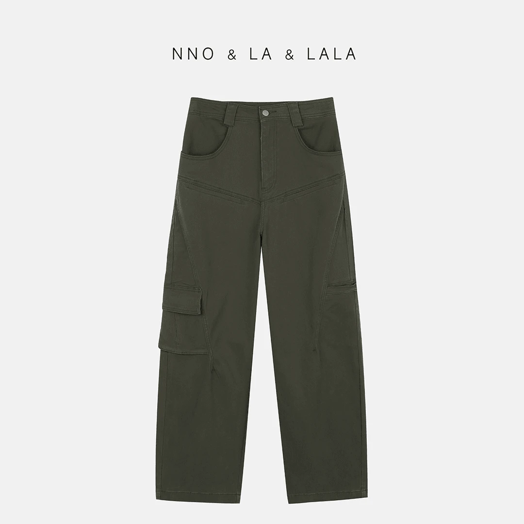 LA 美式复古 绿色口袋工装 牛仔裤  25543