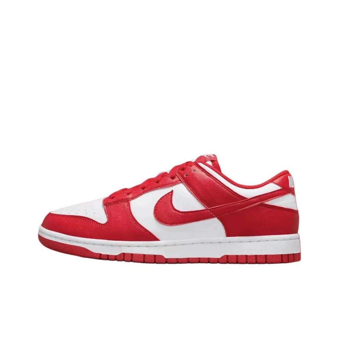 NIKE/耐克 NIKE DUNK LOW 女子经典新品红色运动休闲鞋 DD1873116