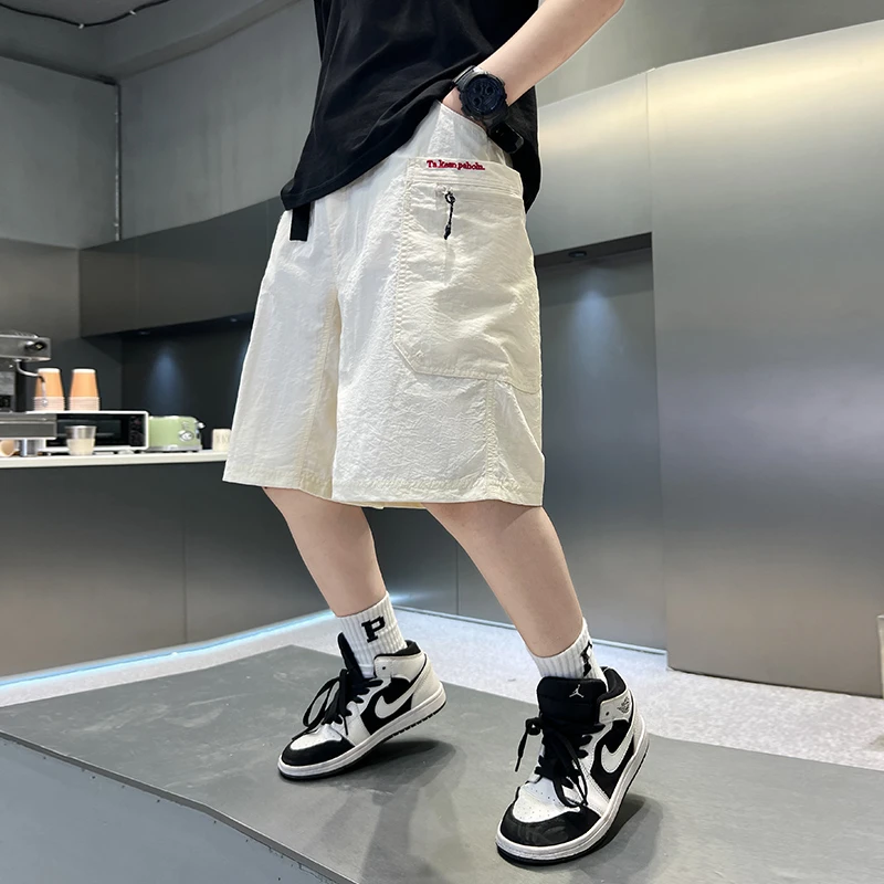 男童短裤夏季薄款2024中大童休闲韩版七分裤宽松儿童工装中裤洋气