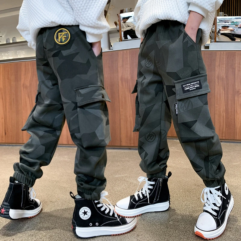 男童弹力工装裤春秋潮流帅气2025中大童休闲长裤儿童外穿洋气潮裤