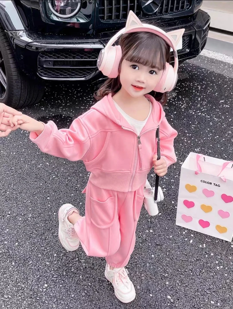 女童春装新款儿童洋气时髦童装春秋女宝宝运动两件套ZS-G-A22