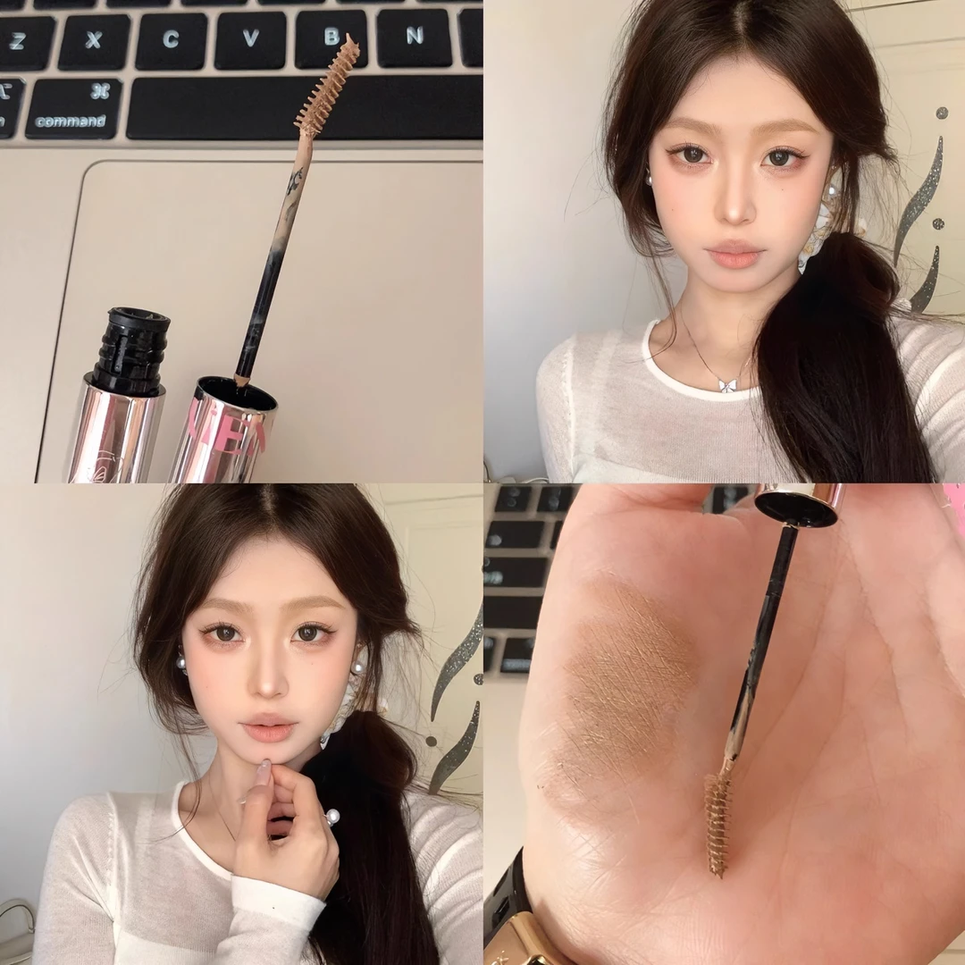 淡颜浅眉选淡金色！NEIYOU那柚新款举手之劳纤细小刷头染眉膏cx03