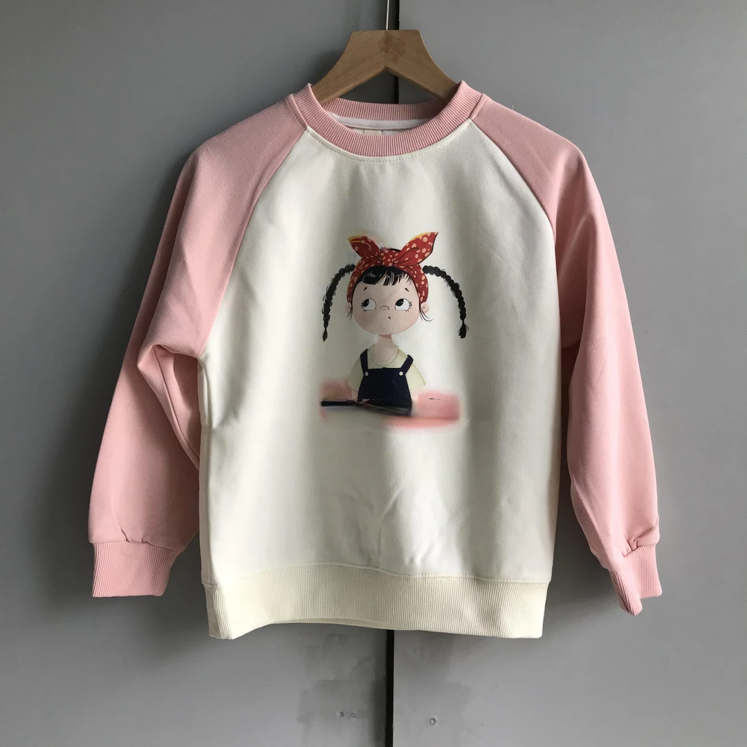 时尚百搭洋气舒适小辫姑娘儿童卫衣