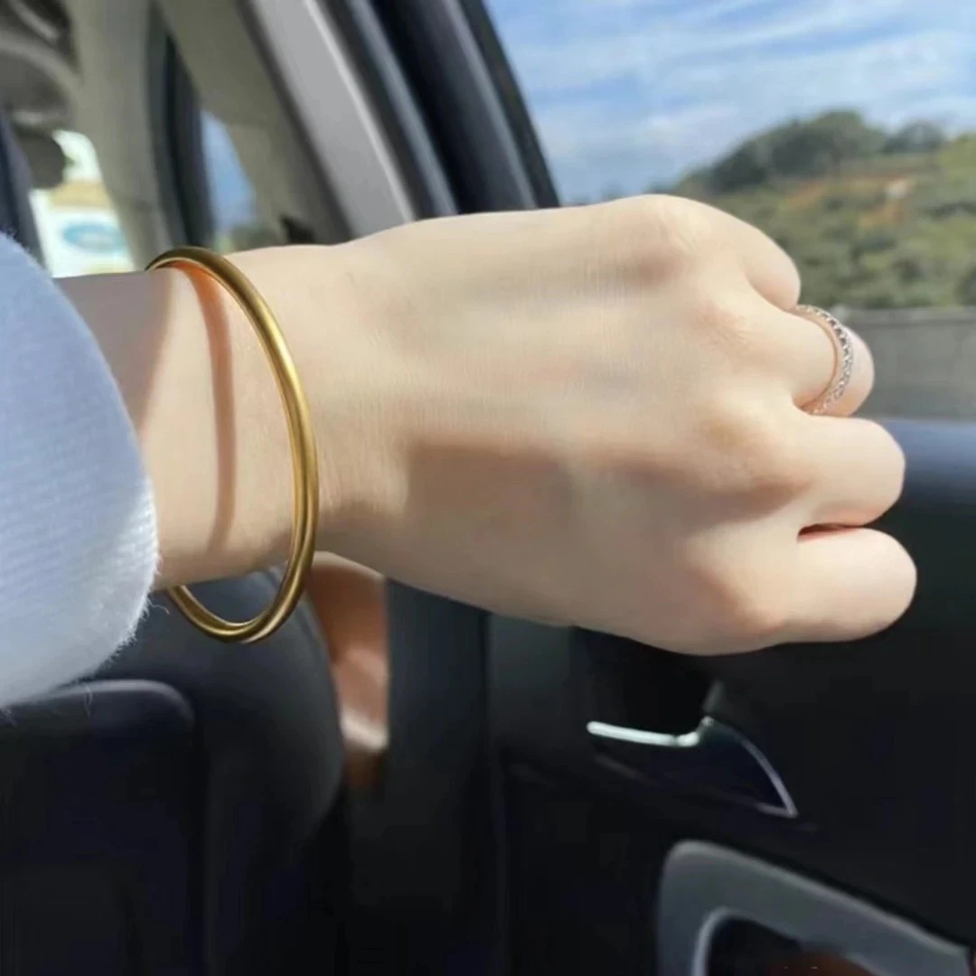 钛钢手镯 钛钢古法传承闭口手镯不掉色2023新款时尚百搭女
