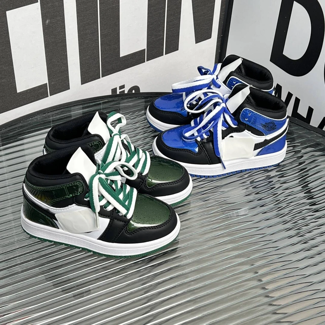 26-30码断码2023儿童时尚百搭软底防滑高帮运动板鞋（CM) 6033