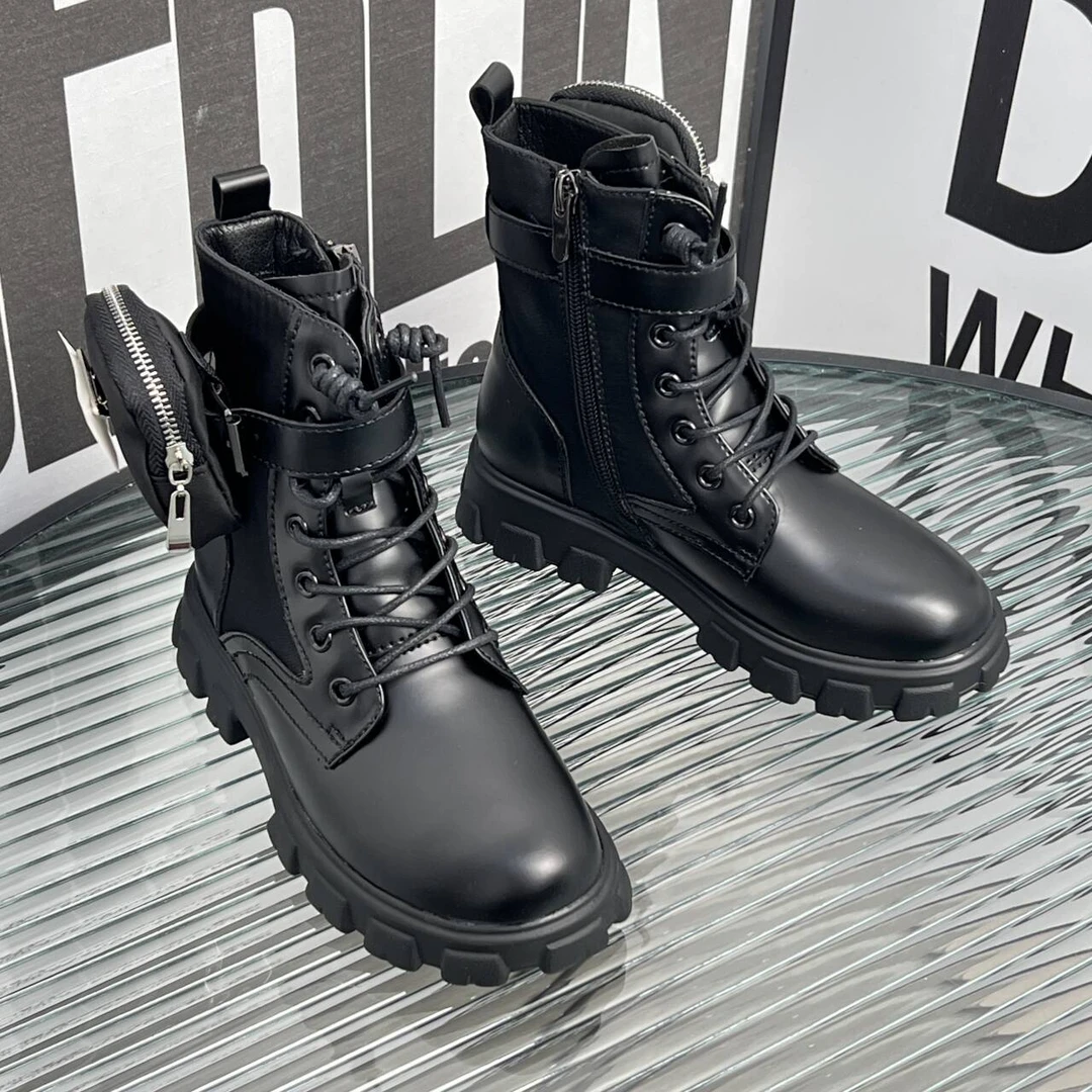 31-37码断码儿童时尚百搭童鞋女童马丁靴加绒靴子 5511