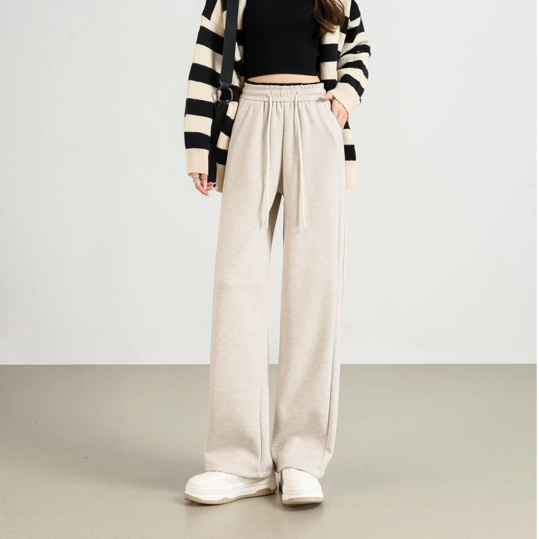 【大姑专属】加绒加厚百搭提臀羚羊绒直筒裤  RZ2450